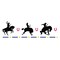 Bucking Broncos Silhouettes Wall Stencil | 2253 by Designer Stencils | Animal & Nature Stencils | Reusable Art Craft Stencils for Painting on Walls, Canvas, Wood | Reusable Plastic Paint Stencil for Home Makeover | Easy to Use & Clean Art Stencil